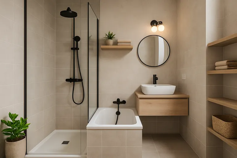 Douche, bad of beide in een kleine badkamer?