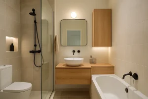 Laat je kleine badkamer groots aanvoelen met slimme indelingen, licht en opbergruimte