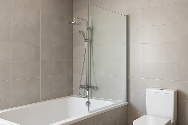 Maak van je bad een ruime, spatvrije douche met een stijlvolle glazen wand