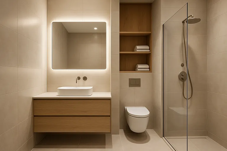 Materialen, tegels en licht voor een ruimtelijk effect