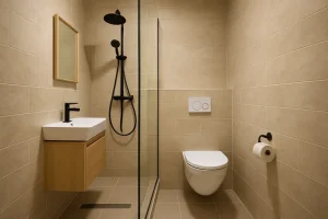 Slimme badkamerindeling: ruimte winnen met een elegante scheiding tussen douche en toilet