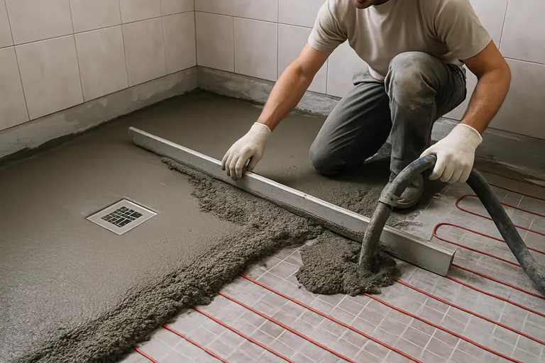 Stappenplan: vloer in de badkamer storten