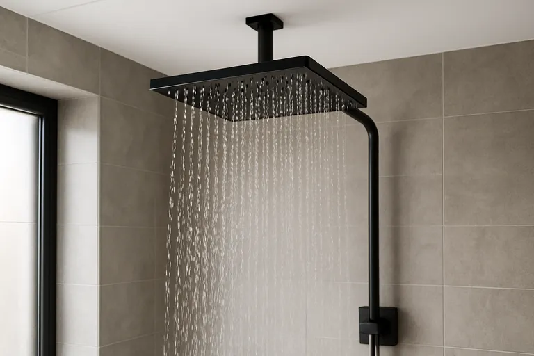 Waarom een vierkante regendouchekop je badkamer een luxe, ruimtelijk gevoel geeft