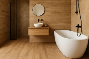 Warmte van hout met het gemak van keramiek: houtlook tegels voor vloer en wand