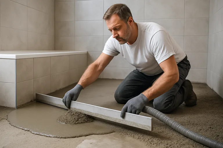 Wat houdt het storten van een badkamervloer in