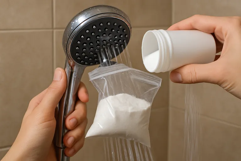 Laat je douchekop stralen: ontkalken met baking soda voor een volle, frisse straal