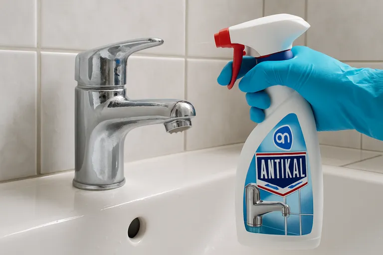 Laat kalkaanslag verdwijnen met Antikal van Albert heijn voor glanzende kranen en tegels