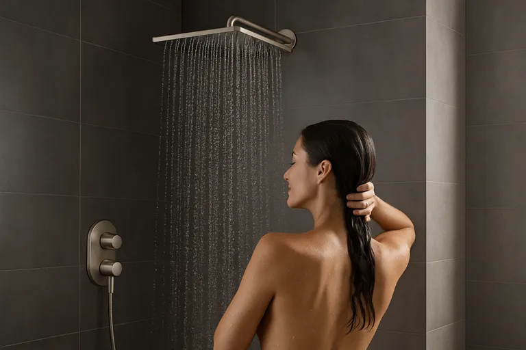 Veilig, stijlvol en zuinig douchen met een ingebouwde regendouche met thermostaat